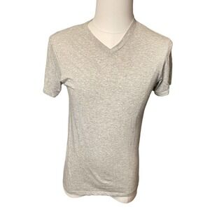Kenneth Cole Reaction Gray Casual V-Neck Short Sleeve T-Shirt Mens Small